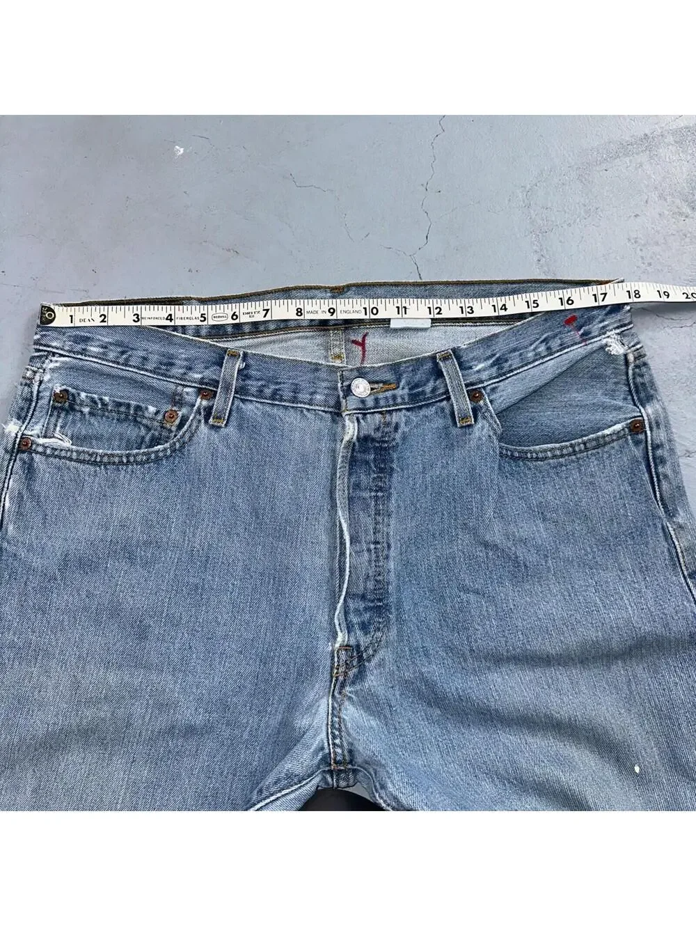 Levis 501 Vintage Y2K XX Straight Leg Jeans Blue Light Wash 36x34 Act 35x32